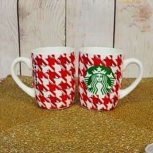 2017 Starbucks Red Houndstooth 10oz Mugs